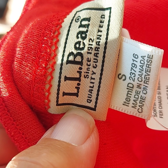 LLBean union suit, red, button front, long sleeved, drop seat, thermal underwear - Picture 8 of 11